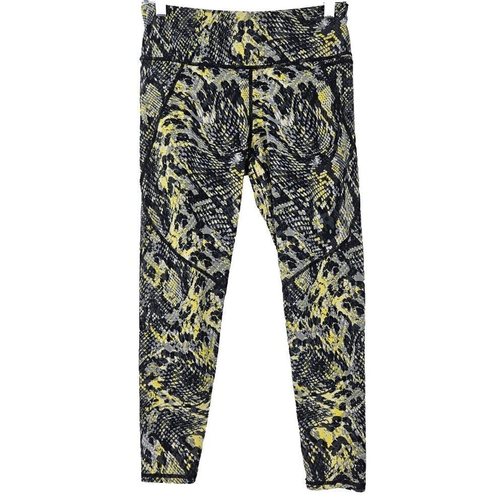Sweaty Betty Power 7/8 Leggings Yellow Snakeskin Women's Size S Activewear Yoga